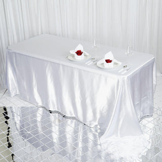 Create a Luxurious Setting with White Satin