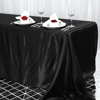 Dress Your Tables in Elegance with the Black Satin Tablecloth Dress Your Tables in Elegance with the Black Satin Tablecloth