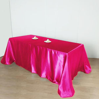 Add a Pop of Color with the Fuchsia Satin Tablecloth Add a Pop of Color with the Fuchsia Satin Tablecloth