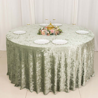 Elevate Your Event with the Exquisite Sage Green Velvet Tablecloth Elevate Your Event with the Exquisite Sage Green Velvet Tablecloth
