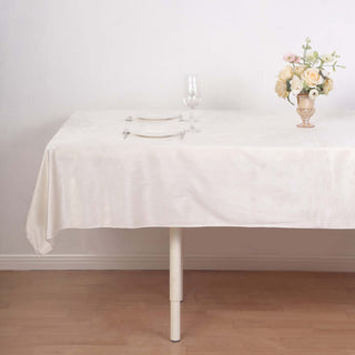 Elevate Your Table Decor with the Ivory Velvet Tablecloth Elevate Your Table Decor with the Ivory Velvet Tablecloth