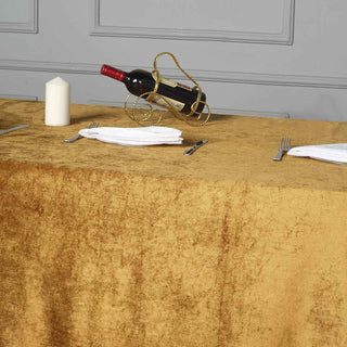 Create Unforgettable Memories with Our Gold Velvet Rectangle Tablecloth
