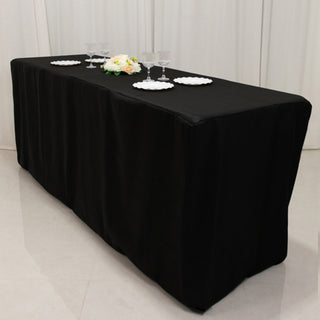 <strong>Black Fitted Tablecloth for Your Event Design</strong> <strong>Black Fitted Tablecloth for Your Event Design</strong>
