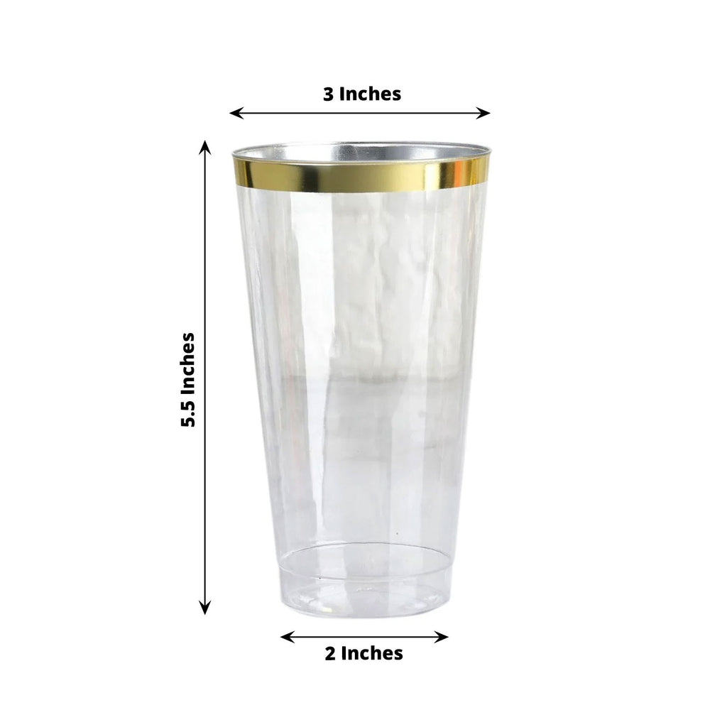 Plastic Cups - Clear Silver Dots Round Tumblers