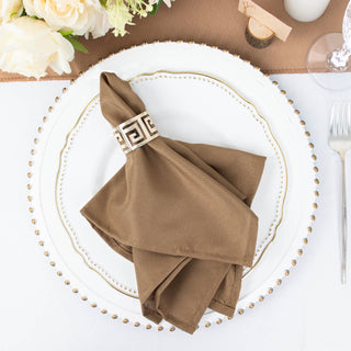 Taupe Seamless Cloth Dinner Napkins for Elegant Table Settings
