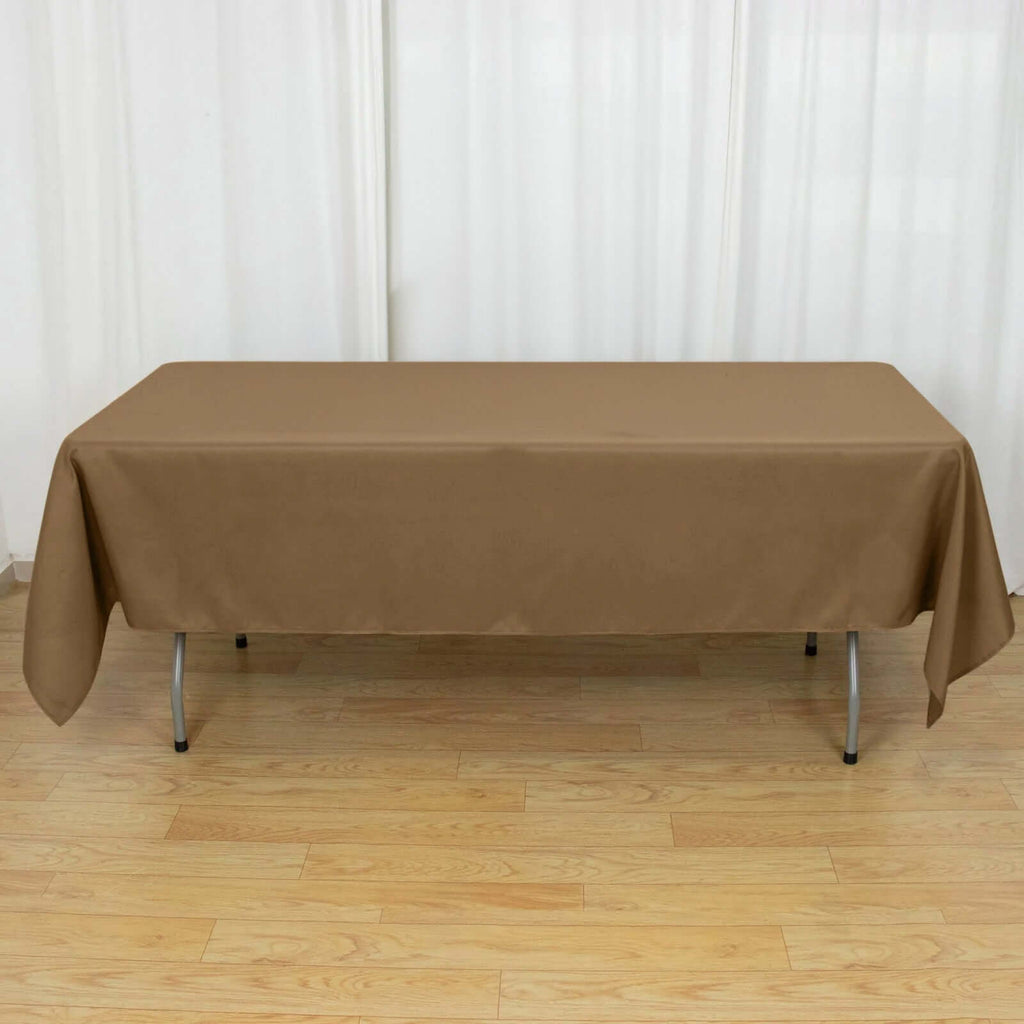 Polyester Poplin Fitted Tablecloth with Open Back Design (Taupe, 72