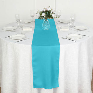 Turquoise Polyester Table Runner - Add Elegance to Your Event