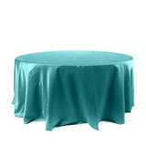 120inch Turquoise Satin Round Tablecloth