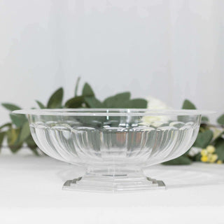 Create Timeless Table Centerpieces with Clear Roman Style Footed Compote Flower Bowl Vase Create Timeless Table Centerpieces with Clear Roman Style Footed Compote Flower Bowl Vase