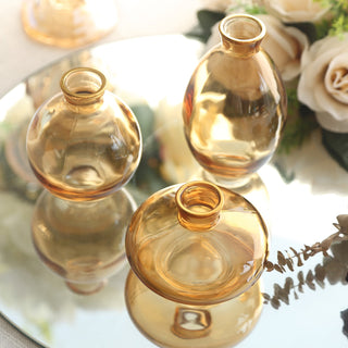 Durable and Chic Gold Glass Modern Flower Vases