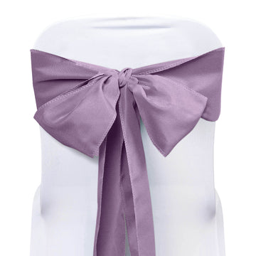 5 Pack 6"x108" Violet Amethyst Polyester Chair Sashes