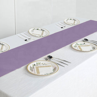 Enhance Your Table Decor with the 12x108 Violet Amethyst Polyester Table Runner