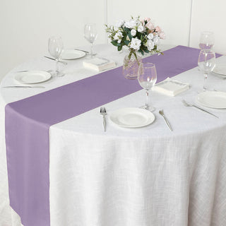 Create a Magical Atmosphere with the 12x108 Violet Amethyst Polyester Table Runner