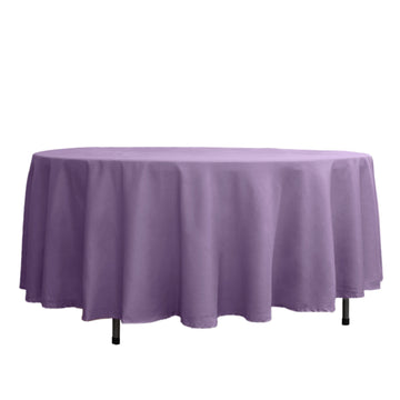108" Violet Amethyst Seamless Polyester Round Tablecloth