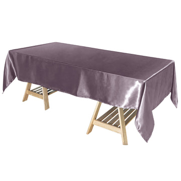 60"x102" Violet Amethyst Seamless Smooth Satin Rectangular Tablecloth