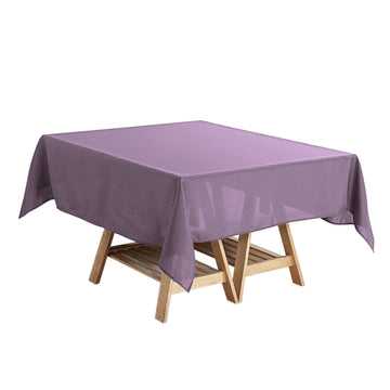 54"x54" Violet Amethyst Square Seamless Polyester Tablecloth