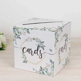 <strong>Stylish White Greenery Theme Money Card Box</strong> <strong>Stylish White Greenery Theme Money Card Box</strong>
