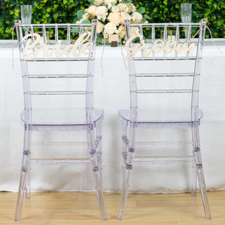 Natural Wood Bride and Groom Chair Signs - Versatile Event Decor Natural Wood Bride and Groom Chair Signs - Versatile Event Decor