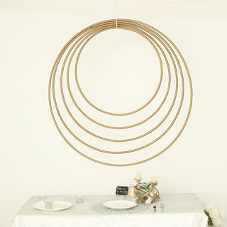 Create Unforgettable Event Décor with the Gold Metal Hoop Wreath