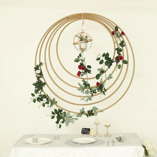 Create a Luxurious Atmosphere with the Gold Heavy Duty Metal Hoop Wreath