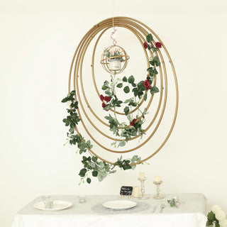 Add Elegance to Your Décor with a 40" Gold Heavy Duty Metal Hoop Wreath