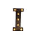 Antique Black Industrial Style LED Marquee Alphabet Letter Sign, 9inch Light Up Letter#whtbkgd
