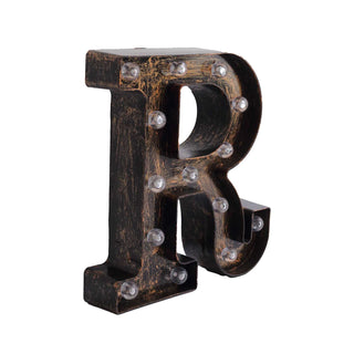 Chic and Elegant Event Decor with the Antique Black LED Marquee Alphabet Letter Sign