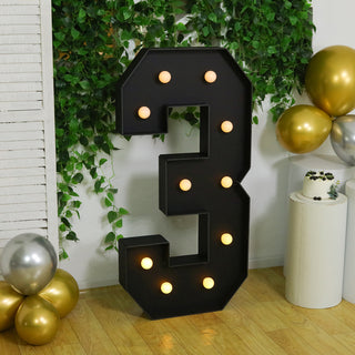 4ft LED Marquee Number "3" 4ft LED Marquee Number "3"