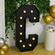 Giant LED Marquee Light Up Letter C, Black 4ft Pre-Cut Foam Board with 10 Warm White