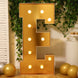 Giant LED Marquee Light Up Letter, Gold 4ft Pre-Cut Foam Board with 10 Warm White