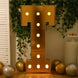 Giant LED Marquee Light Up Letter Gold 4ft Pre-Cut Foam Board with 10 Warm White