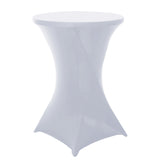 Cocktail Spandex Table Cover - White