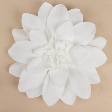 4 Pack 16" White Real-Like Soft Foam Craft Daisy Flower Heads