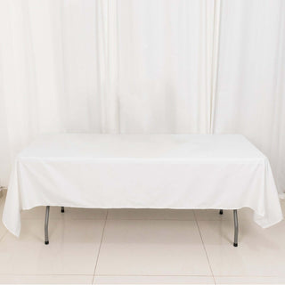 Elevate Your Event with the White Rectangle 100% Cotton Linen Tablecloth Elevate Your Event with the White Rectangle 100% Cotton Linen Tablecloth