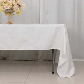Create a Stunning White Table Setting with our Cotton Linen Tablecloth