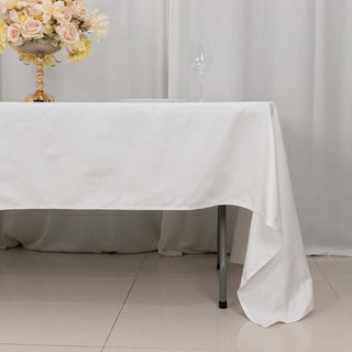Create a Stunning White Table Setting with our Cotton Linen Tablecloth Create a Stunning White Table Setting with our Cotton Linen Tablecloth