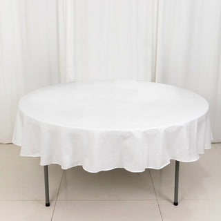 Elevate Your Event with the 90" White Round Tablecloth