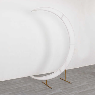 7.5ft White Spandex Crescent Moon Chiara Backdrop Stand Cover 7.5ft White Spandex Crescent Moon Chiara Backdrop Stand Cover