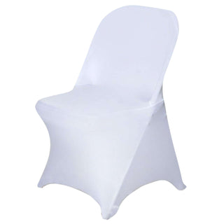 The White Spandex Stretch Fitted Folding Chair Cover: The Perfect Addition to Your Event Decor The White Spandex Stretch Fitted Folding Chair Cover: The Perfect Addition to Your Event Decor
