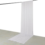 White 4-Way Stretch Spandex Photography Backdrop Curtain with Rod Pockets, Drapery Panel