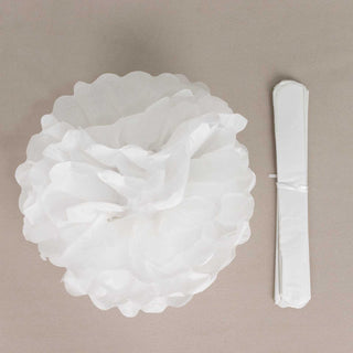 Elevate Your Event with 6 Pack | 10" White Tissue Paper Pom Poms Flower Balls