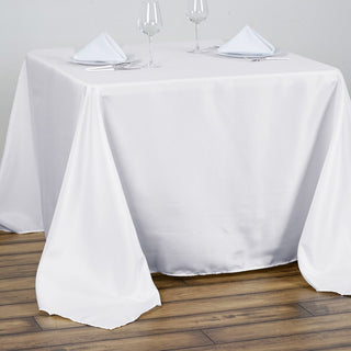 Elevate Your Event with the 90x90 White Square Polyester Tablecloth Elevate Your Event with the 90x90 White Square Polyester Tablecloth