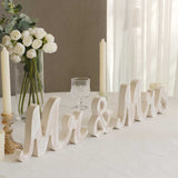 White Rustic Wooden Mr & Mrs Wedding Table Display Signs, Rustic Glam Freestanding