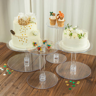 Add a Touch of Elegance to Your Dessert Table with the 4-Tier XL Clear Acrylic Cake Stand