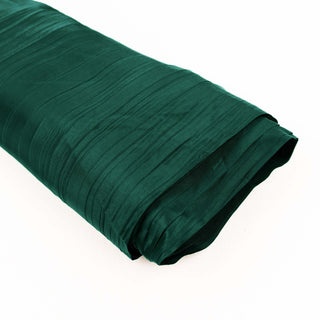 54"x10 Yards Hunter Emerald Green Accordion Crinkle Taffeta Fabric Bolt 54"x10 Yards Hunter Emerald Green Accordion Crinkle Taffeta Fabric Bolt