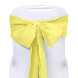 5 PCS | 6" x 108" Yellow Polyester Chair Sash