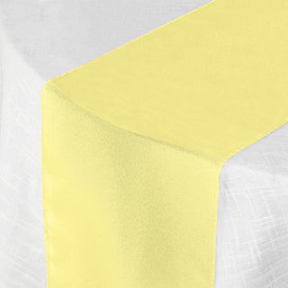 Create a Dream-Like Ambiance with the Yellow Polyester Table Runner Create a Dream-Like Ambiance with the Yellow Polyester Table Runner