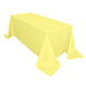 90inch x132inch Yellow Polyester Rectangular Tablecloth