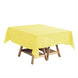 54" Yellow Square Polyester Table Overlay