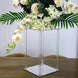 16inch Clear Acrylic Wedding Table Centerpiece Vase With Square Mirror Base